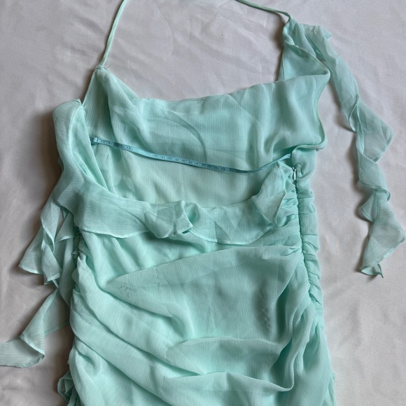 PANN Blue Ruffle Mini Dress - Picture 6 of 9